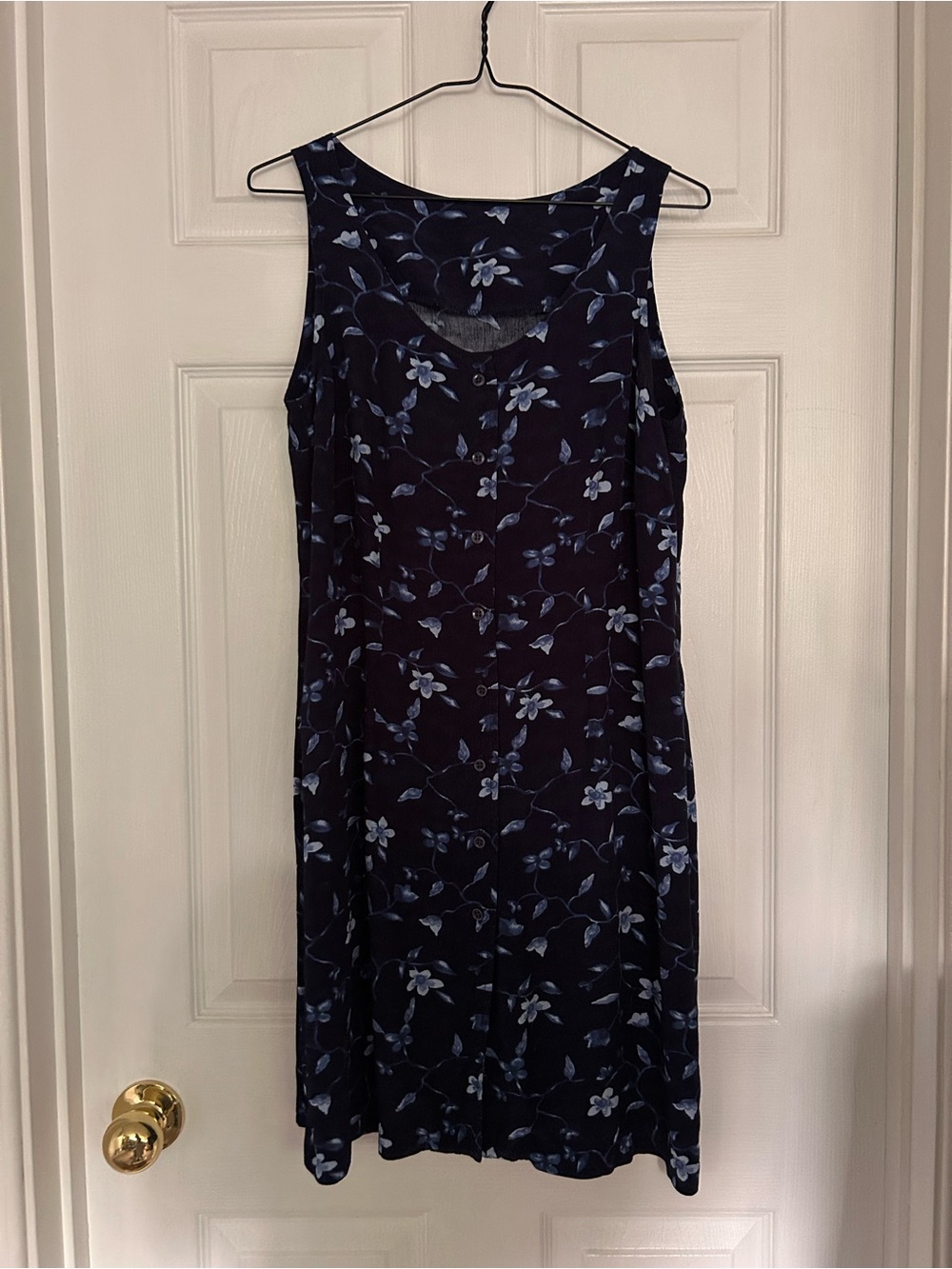 Navy Floral Short Dress